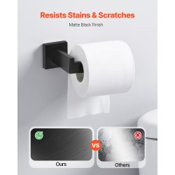 Kylpyhuonetarvikesetti 10-osainen SUS201 ruostumaton teräs mattamusta seinäkiinnitteinen