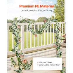 Jouluköynnös PE-muovista 2,01 m 20 LED-valolla sisä- ja ulkokäyttöön