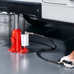 Hydraulinen ilmakäyttöinen pullotunkki 20 t 260–495 mm valurautainen ja hiiliteräksinen