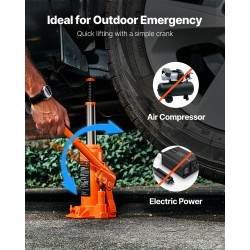 Hydraulinen pullotunkki 6 t 195–375 mm nostokorkeus valurauta hiiliteräs kompaktikoko