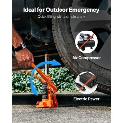 Hydraulinen pullotunkki 4 tonnia valurauta hiiliteräs 185–350 mm säädettävä ruuvi