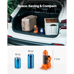 Hydraulinen pullotunkki 4 tonnia valurauta hiiliteräs 185–350 mm säädettävä ruuvi