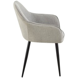 Mukava ja tyylikäs ruokailutuoli pehmustetulla istuimella ja käsinojilla