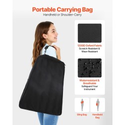 Puinen ksylofoni 25-ääninen puukoskettimet matalahiiliteräskielet taitettava ristijalusta