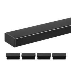 Käsijohde 304 ruostumattomasta teräksestä 1981 mm mattamusta sisä ja ulkokäyttöön