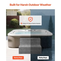 Allasporras 2-askelmainen HIPS-muovi ulkokäyttöön 635 mm leveä grafiitinharmaa