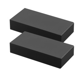 Suorat POM muoviset kaideliittimet 2 x 1 tuuman kaiteisiin mattamusta 2 kpl