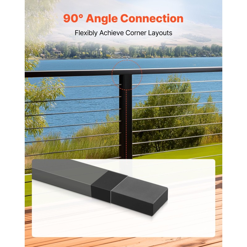 Suorat POM-muoviset kaideliittimet 2 x 1 tuuman kaiteisiin mattamusta 2 kpl