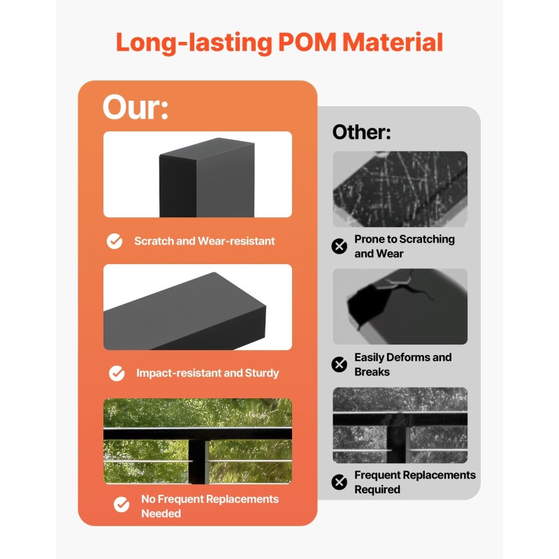 Suorat POM-muoviset kaideliittimet 2 x 1 tuuman kaiteisiin mattamusta 2 kpl