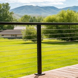 Suorat POM-muoviset kaideliittimet 2 x 1 tuuman kaiteisiin mattamusta 2 kpl