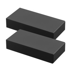 Suorat POM-muoviset kaideliittimet 2 x 1 tuuman kaiteisiin mattamusta 2 kpl