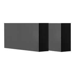 Suorat POM-muoviset kaideliittimet 2 x 1 tuuman kaiteisiin mattamusta 2 kpl