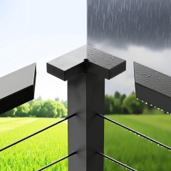 Kaidekulmaliittimet POM 2 kpl mattamusta sopii 2 x 1-tuuman kaideprofiileille