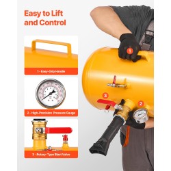 Rengasreunalukituksen täyttölaite 37,9 l hiiliteräs enintään 622 mm renkaisiin