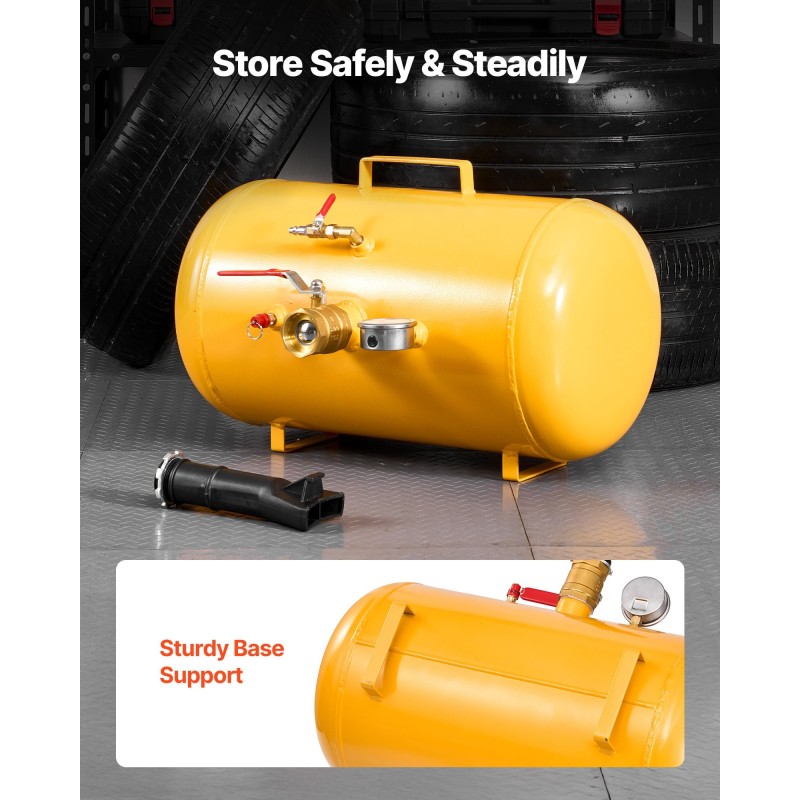 Rengasreunalukituksen täyttölaite 37,9 l hiiliteräs enintään 622 mm renkaisiin