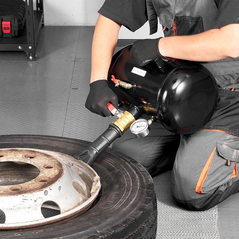 Renkaan istutuslaite 18,9 l hiiliteräksinen säiliö putkettomille renkaille enintään 22,5 tuumaa