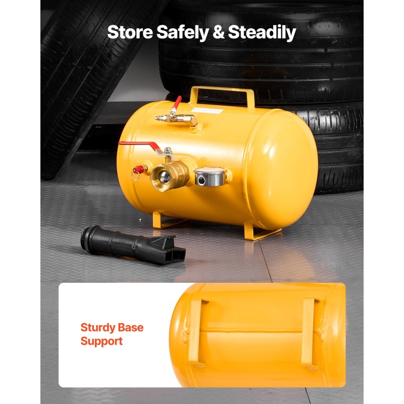 Renkaan reunojen täyttölaite 18,9 l hiiliteräs raskaaseen käyttöön