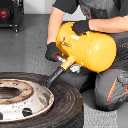 Renkaan reunojen täyttölaite 18,9 l hiiliteräs raskaaseen käyttöön