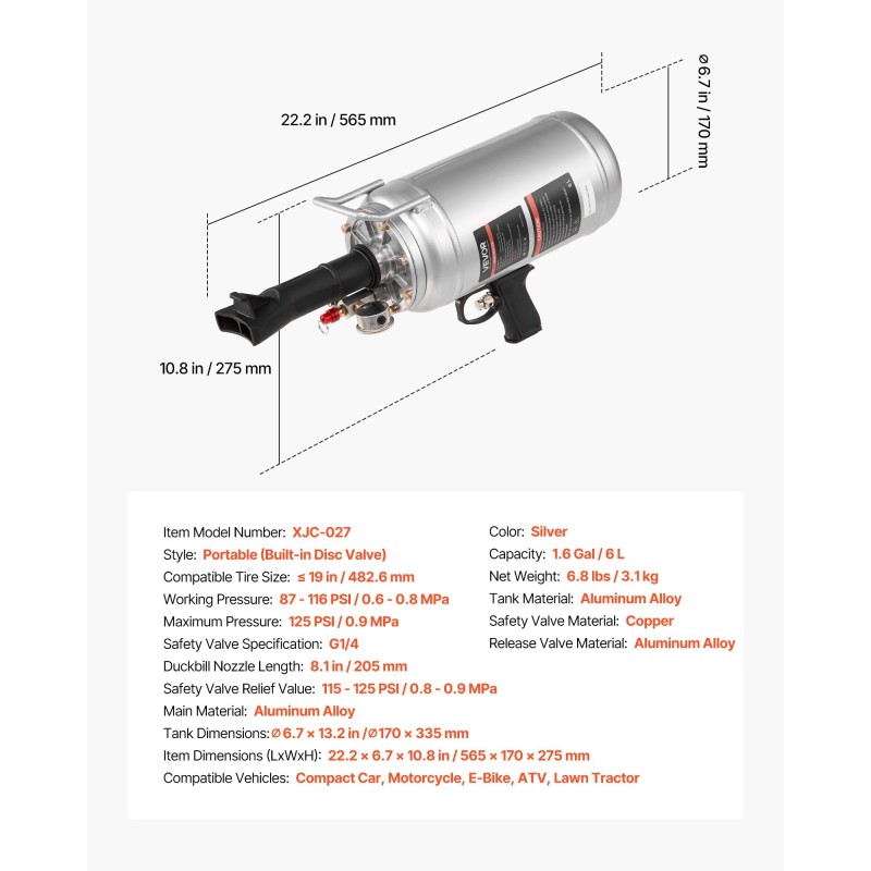 Rengashelmen istutustyökalu kuusi litraa alumiiniseos kannettava ilman sisärenkää enintään yhdeksäntoista tuumaa