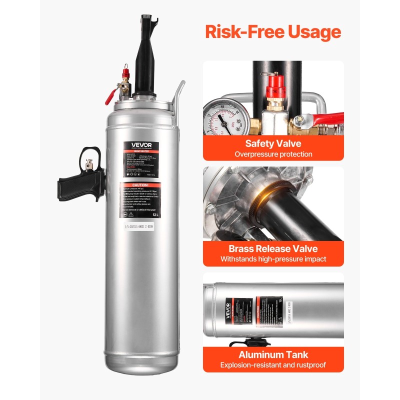 Rengashelman asetin 12 L alumiiniseoksinen kannettava putkittomille renkaille