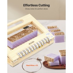 Saippualeikkuri puurunko kahdentoista palan lankaleikkuri silikonimuotolla noin yhden tuuman palat