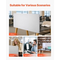 Pöytäseinäke PET-paneelilla hiiliteräsrunko 1524 x 610 mm