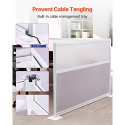 Työpisteväliseinät 2 kpl 1830 x 1220 mm kaksikerroksinen PET-kangaspinta huurretuilla akryyli-ikkunoilla