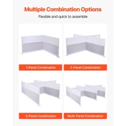 Työpisteväliseinät 2 kpl 1830 x 1220 mm kaksikerroksinen PET-kangaspinta huurretuilla akryyli-ikkunoilla