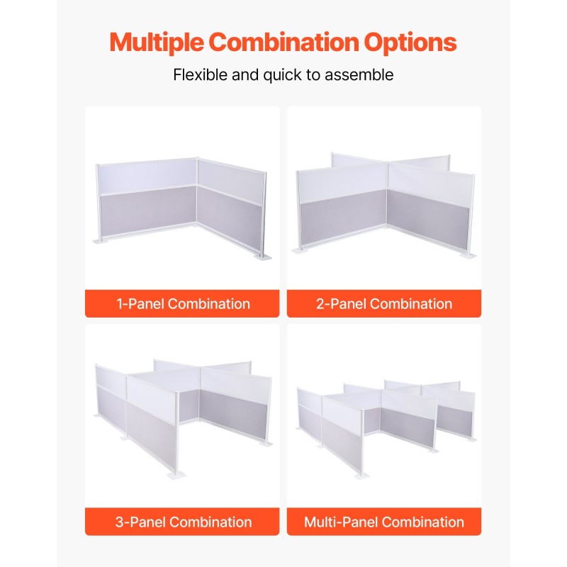 Työpisteväliseinät 2 kpl 1830 x 1220 mm kaksikerroksinen PET-kangaspinta huurretuilla akryyli-ikkunoilla