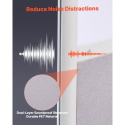 Työpisteväliseinät 2 kpl 1830 x 1220 mm kaksikerroksinen PET-kangaspinta huurretuilla akryyli-ikkunoilla