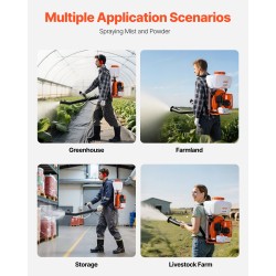 Reppusumutin 63 cm3 2,1 kW bensiinimoottori 16L säiliö jauhe- ja nestesumutukseen