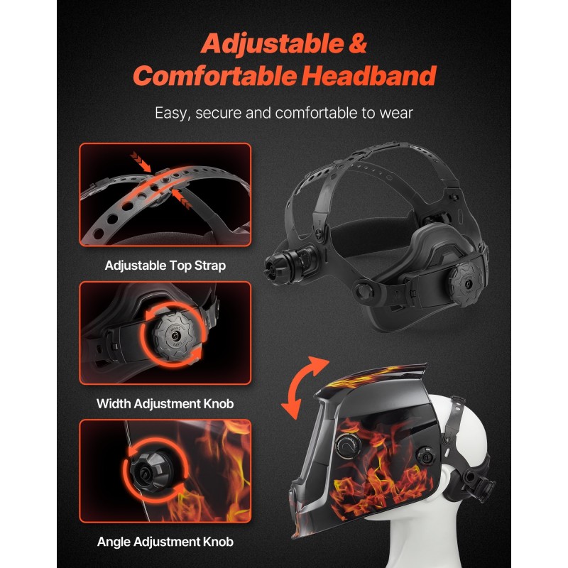 Hitsausmaski automaattitummennus DIN 4/9–13 luonnollinen värintoisto 2 anturia