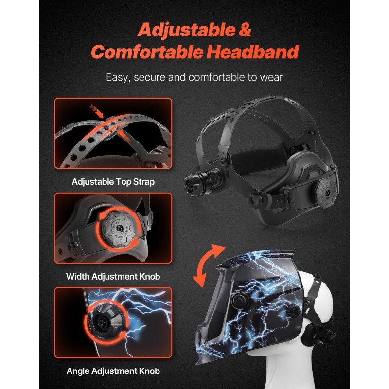 Automaattisesti tummuva hitsausmaski polypropeeni 93 x 43 mm DIN 4/9–13