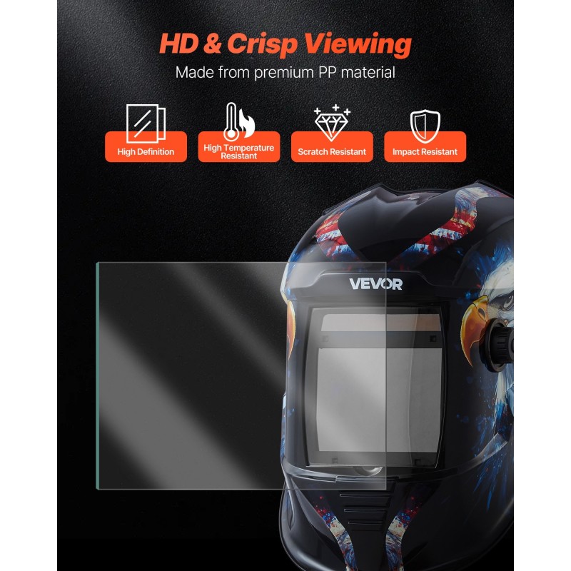 Ulompi suojalinssi hitsauskypärään PP läpinäkyvä 121×118 mm 20 kpl