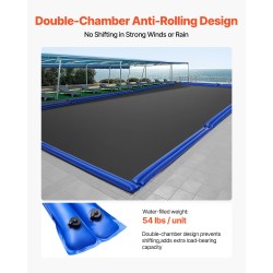 Altaankannen vesipussit 12 kpl 3000 mm pituus PVC-muovi kaksikammioiset talvikäyttöön