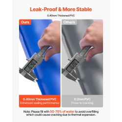 Uima-altaan peitteen vesipussit 6 kpl PVC-materiaali 0,40 mm 2380×300mm kaksikammioiset