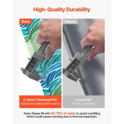 Uima-altaan peitteen vesipussit 5 kappaletta 2400 x 300 mm PVC-muovia kaksikammioiset