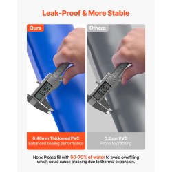 Allassuojapeitteen PVC-muoviset vesipussit 2400 x 200 mm yksikammioiset 6 kpl