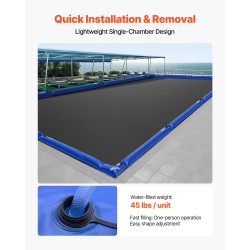 Allassuojapeitteen PVC-muoviset vesipussit 2400 x 200 mm yksikammioiset 6 kpl