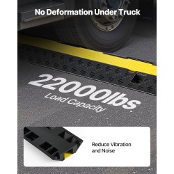 Kaapelisilta kumi ja PVC 2 kanavaa sisä ja ulkokäyttö musta keltainen