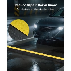 Kaapelisuojaramppi kumi ja polyvinyylikloridi 2 kanavaa 100 x 75 mm musta keltainen