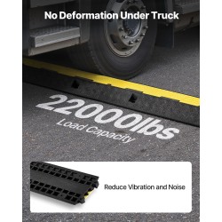 Kaapeliramppi kumi ja polypropeeni 70 x 50 mm kanava musta keltainen