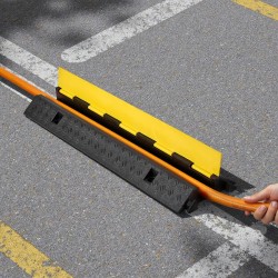 Kaapeliramppi kumi ja polypropeeni 70 x 50 mm kanava musta keltainen