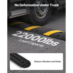 Hidastetöyssy kuminen 1830 mm 2 kanavaa kaapelinsuojalla musta keltainen 1 kpl