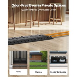 PP-muovinen laskettava kaapelisuoja 2 kanavaa musta sisä ja ulkokäyttöön