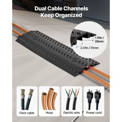 Kaapelisuoja PP-muovinen kaksikanavainen 51 x 28 mm 3 kpl