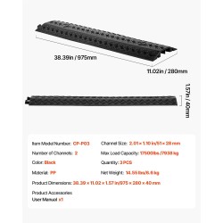 Kaapelisuoja PP-muovinen kaksikanavainen 51 x 28 mm 3 kpl