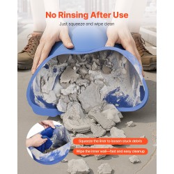 Silikoninen sekoitusämpärin sisäosa 18,9 litran sininen kahvoilla betonille ja laastille