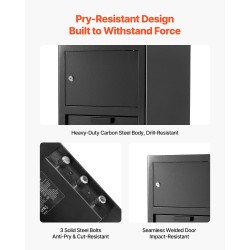 Turvakaappi Q235-teräs 3,6 kuutiojalkaa etupuolisella pudotusluukulla digitaalisella näppäimistölukolla