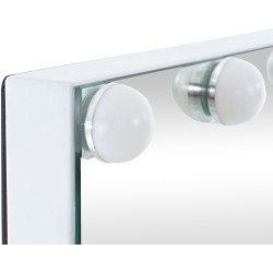 LED-valaistu meikkipeili kosketuspaneelilla ja USB-portilla